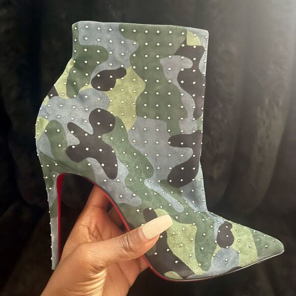 Christian Louboutin Suede Booties - Picture 1 of 8